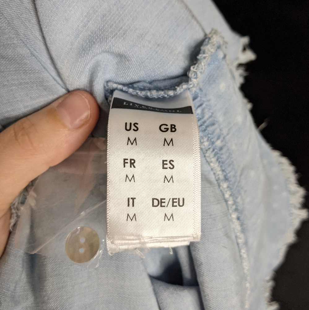 liverpool • chambray sleeveless western shirt - Picture 5 of 7